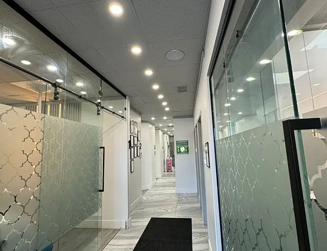 London Square Dental modern reception and waiting area