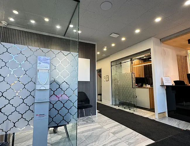 Bright and clean patient consultation room